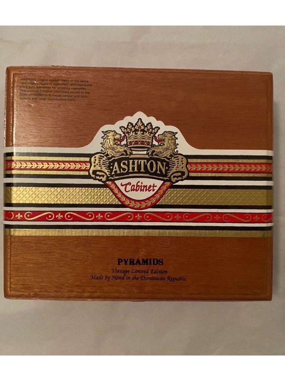 Ashton Cabinet Pyramids Vintage Limited Edition Empty Wooden Cigar Box